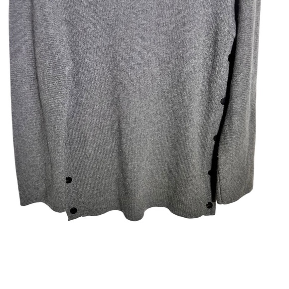 Theory Gray Button Detail Tunic Sweater Small - Picture 5 of 11